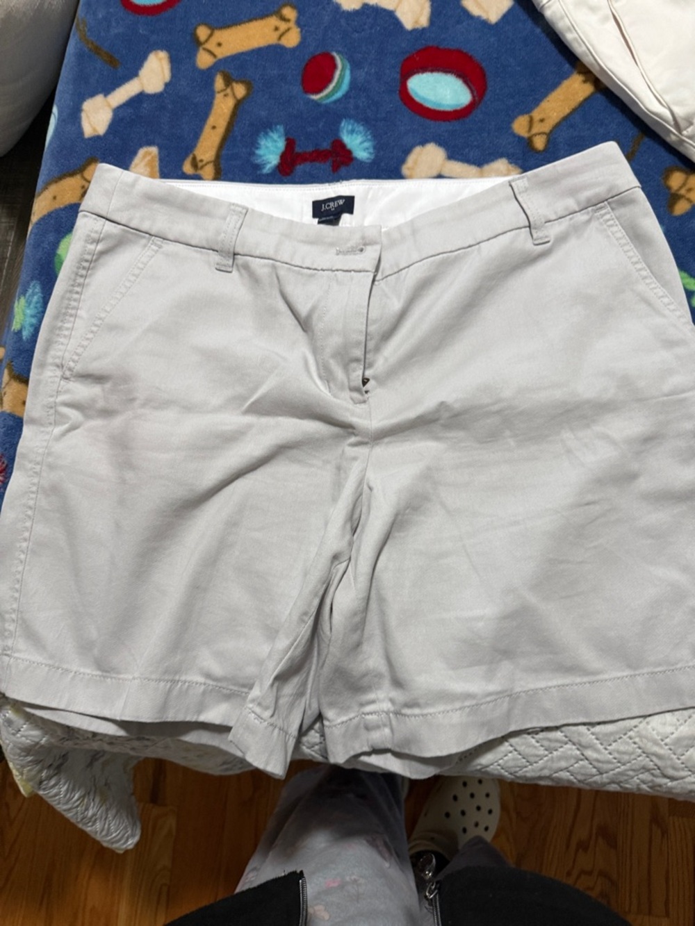 J. Crew Light Gray Women's Chino Shorts 4.00 inches size 12
